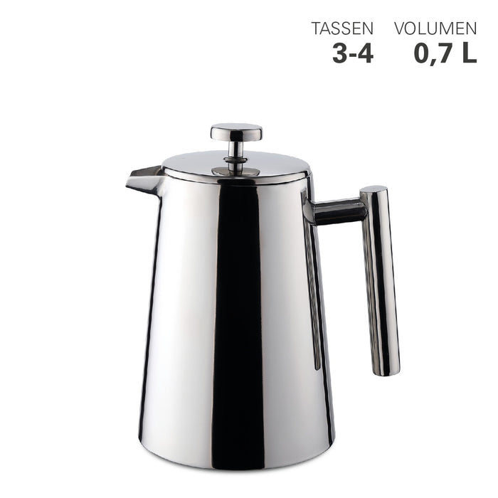 French Press - Pressfilterkanne doppelwandig Edelstahl