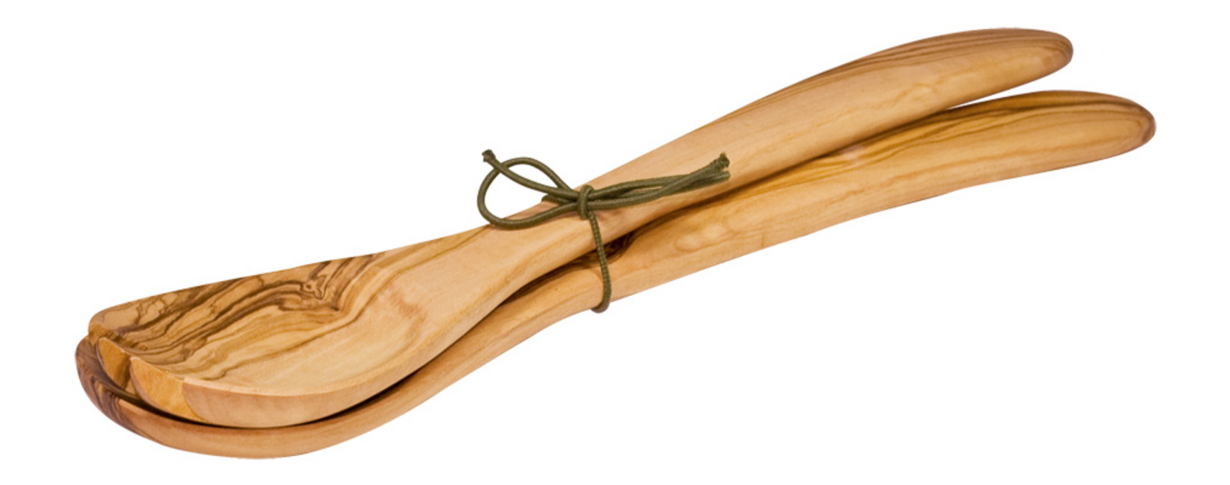 RE18 Salatbesteck Olivenholz rund 25cm