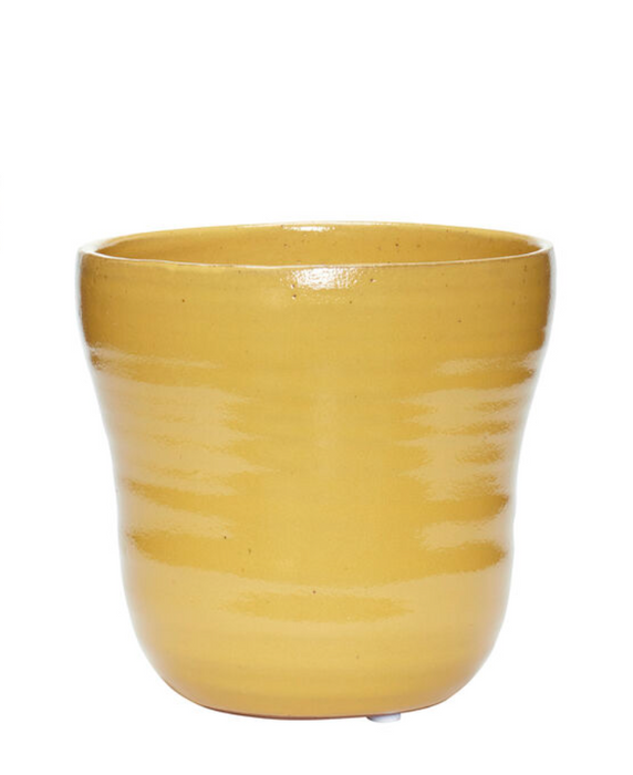 Care Blumentopf gelb aus Keramik