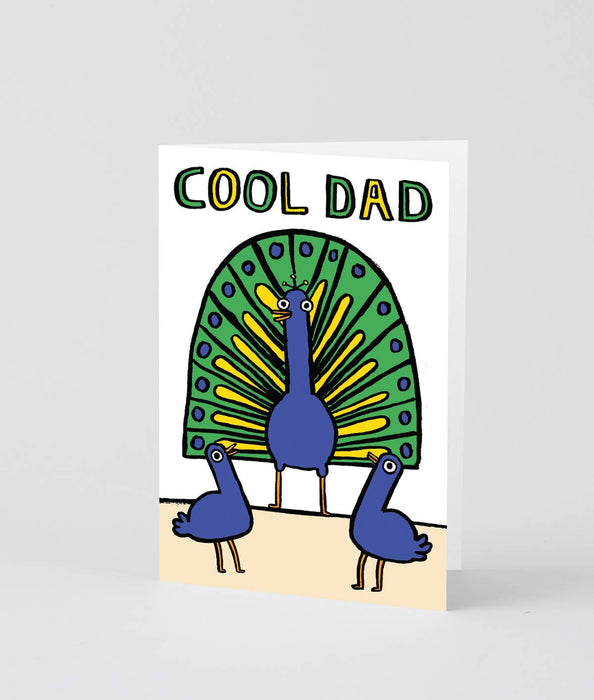 Grußkarte „Cool Dad Peacock“