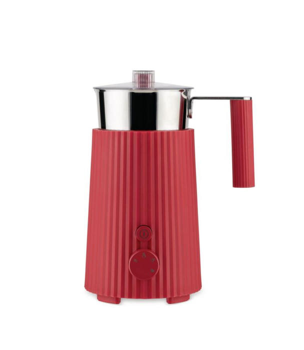 Alessi Milchaufschäumer Plissé Red