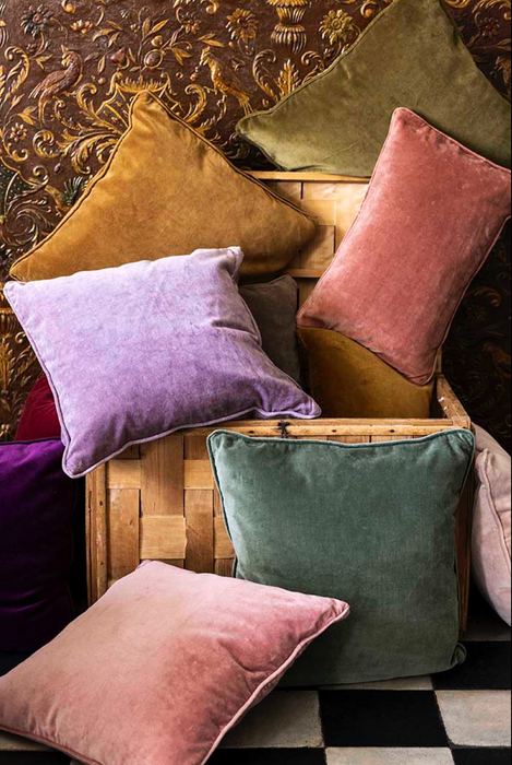 Velvet Cushion - 50x50cm - Samtkissen - inklusive Innenkissen