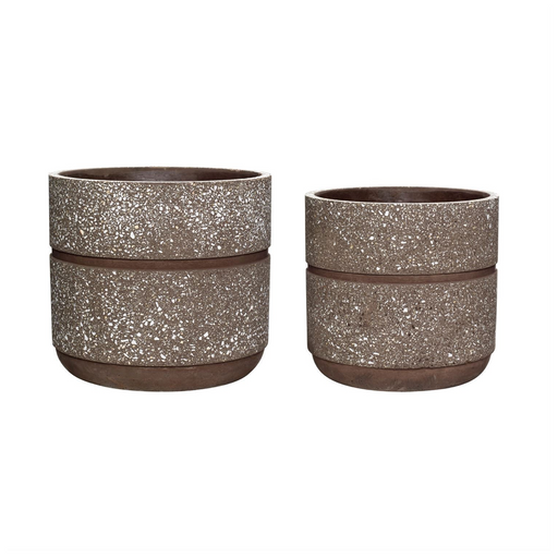 Blumentopf Beton Bordeaux