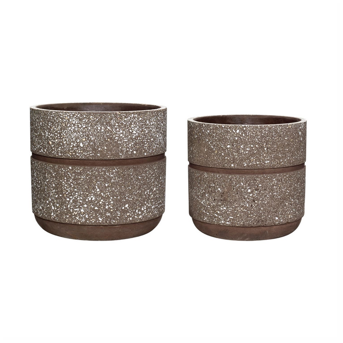 Blumentopf Beton Bordeaux