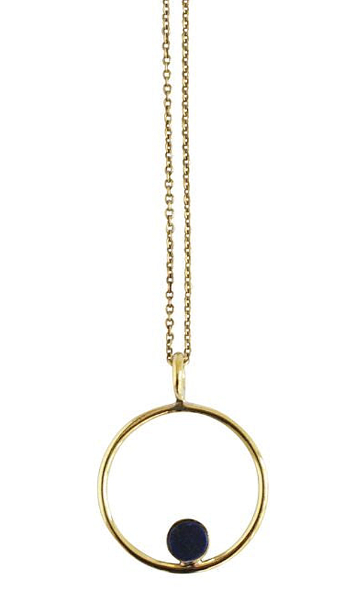 Ting Goods Kette CIRCLE STONE mit Stein Messing 