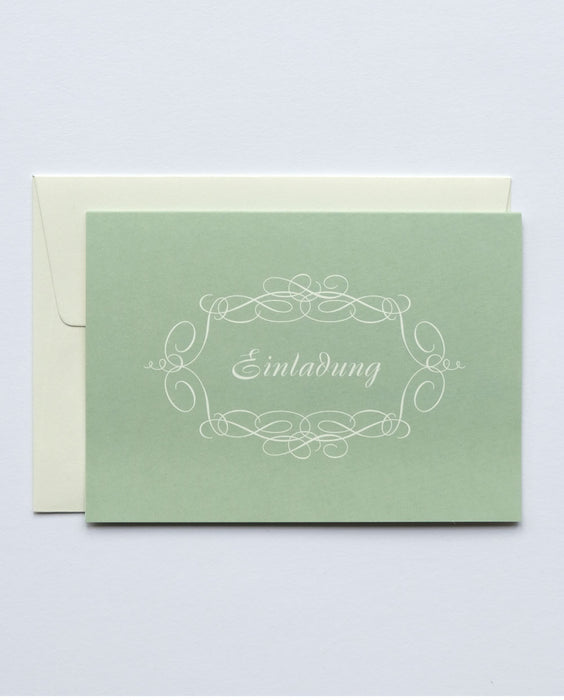 Haferkorn & Sauerbrey Grußkarte Einladung Mint