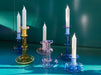 HAY Kerzenhalter FLARE - Candleholder Yellow With White Tall