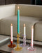 HAY Kerzenhalter FLARE - Candleholder Stripe Pink With Blue M