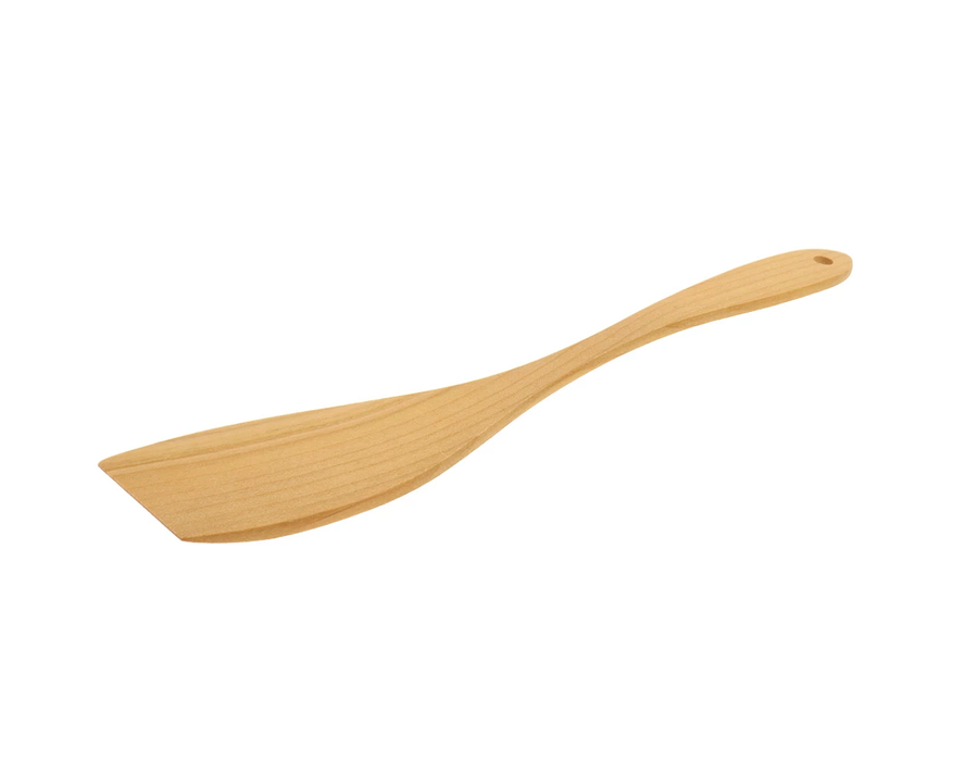 Hofmeister Pfannenwender aus Kirschholz geschwungen und geölt - 28,5cm
