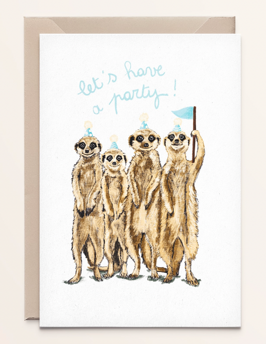 Kathings Grußkarte Meerkats Party