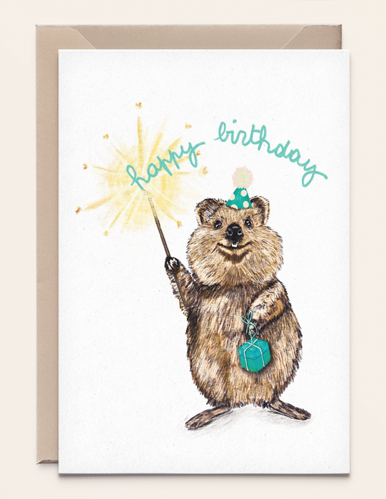 Kathings Grußkarte Quokka Birthday