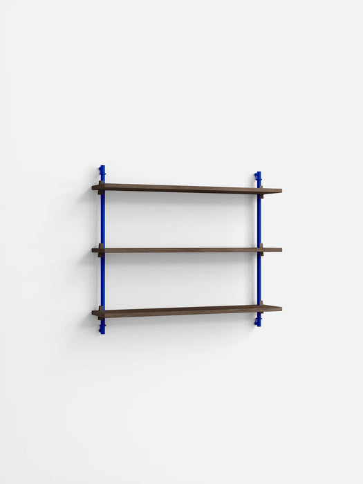 Moebe Wall Shelving ws.65.1 Smoked Oak/Deep Blue