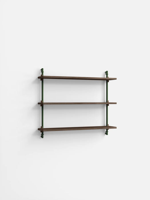 Moebe Wall Shelving ws.65.1 Smoked Oak/Pine Green