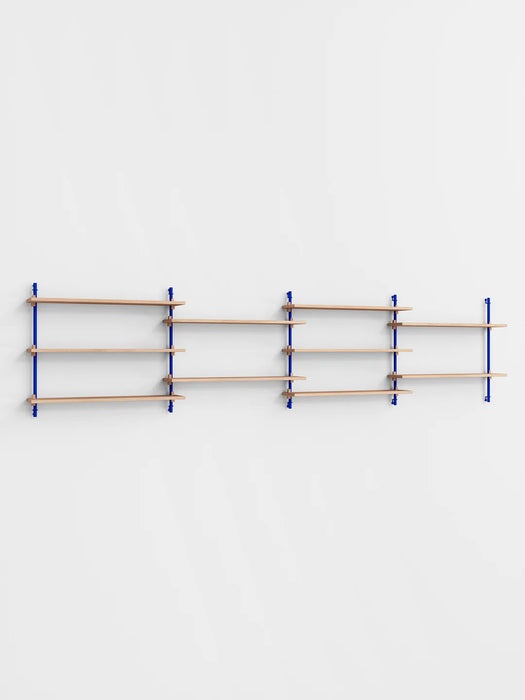 Moebe Wall Shelving ws.65.4 Oak/Deep Blue