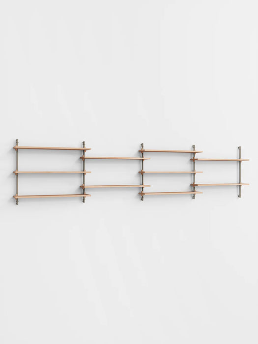 Moebe Wall Shelving ws.65.4 Oak/Warm Grey