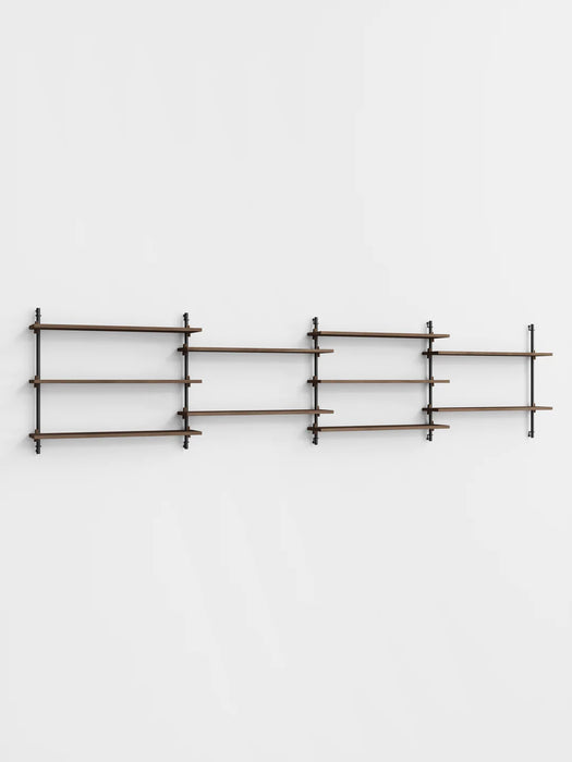 Moebe Wall Shelving ws.65.4 Smoked Oak/Black