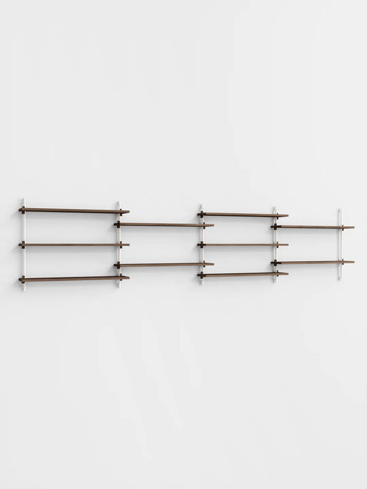 Moebe Wall Shelving ws.65.4 Smoked Oak/White