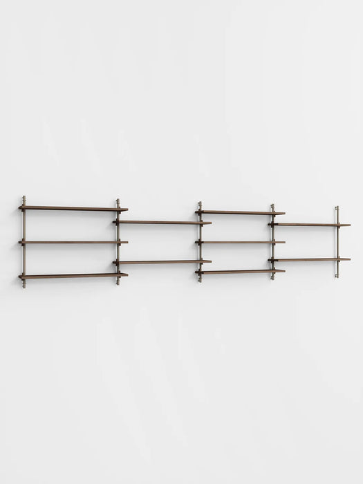Moebe Wall Shelving ws.65.4 Smoked Oak/Warm Grey