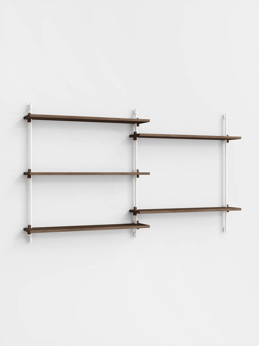 Moebe Wall Shelving ws.85.2 Smoked Oak/White