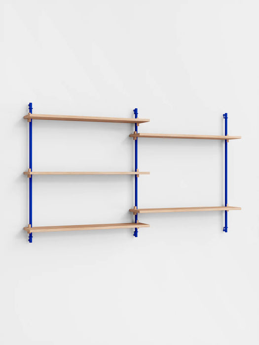 Moebe Wall Shelving ws.85.2 Oak/Deep Blue
