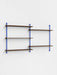 Moebe Wall Shelving ws.85.2 Smoked Oak/Deep Blue