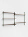 Moebe Wall Shelving ws.85.2 Smoked Oak/Pine Green