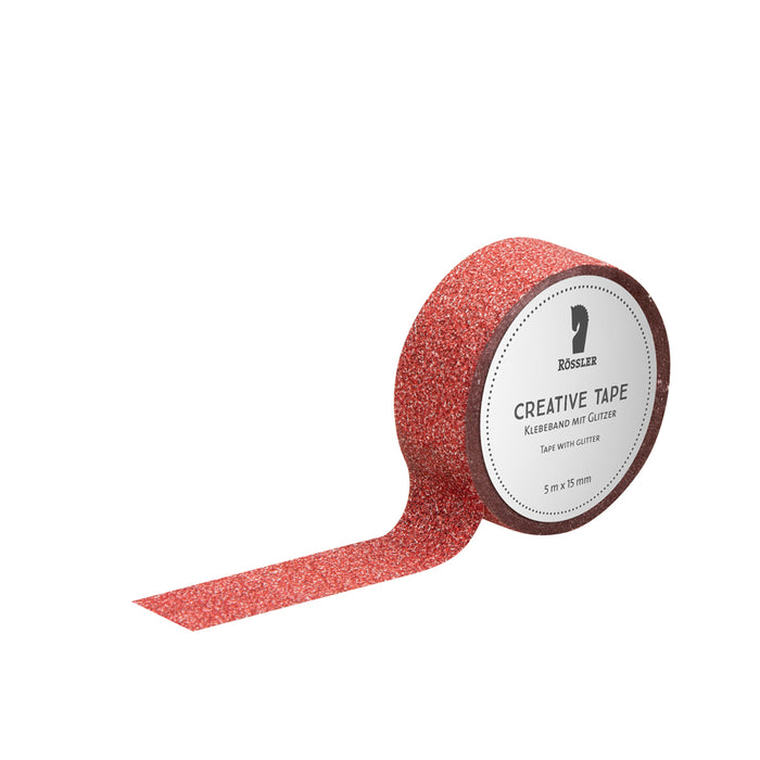 Rössler Creative Tape Glitter Rot