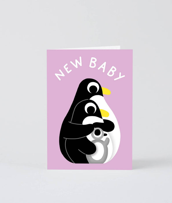 Grußkarte - New Baby Penguins