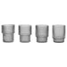 Ferm Living Ripple Gläser Smoked Grey - 4er Set, Gläser