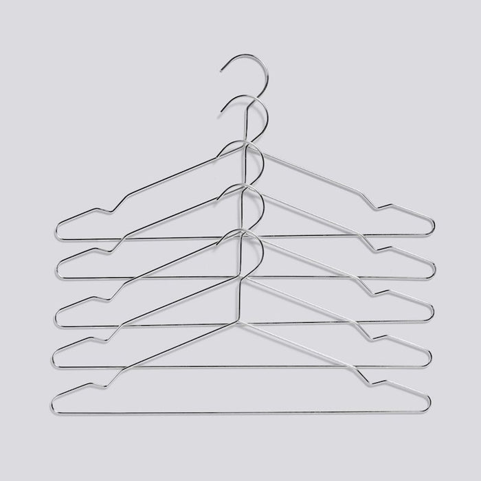 HAY Hang Set of 5 Silver - Kleiderbügel 5er Set