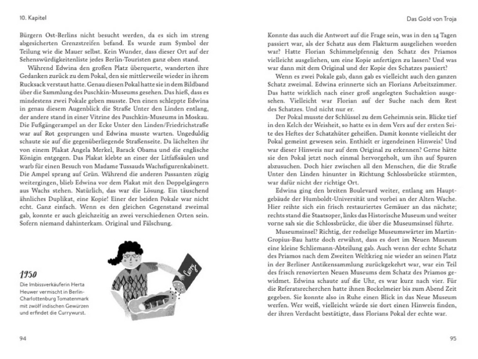 Buch, Edwina ermittelt in Berlin - Der Schatz des Priamos, Gestalten