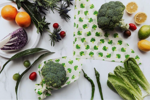 Veganes Wachstuch Blattdekor