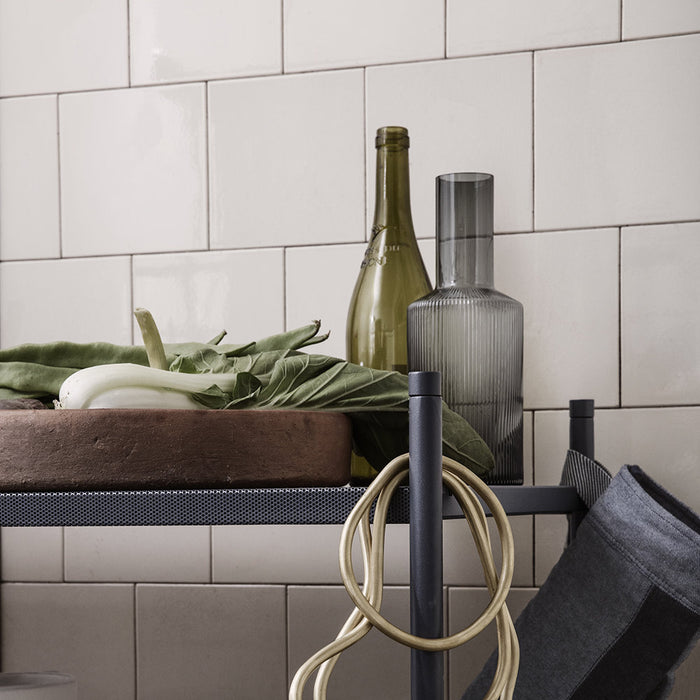 Ferm Living Ripple Karaffe Smoked Grey, Gläser