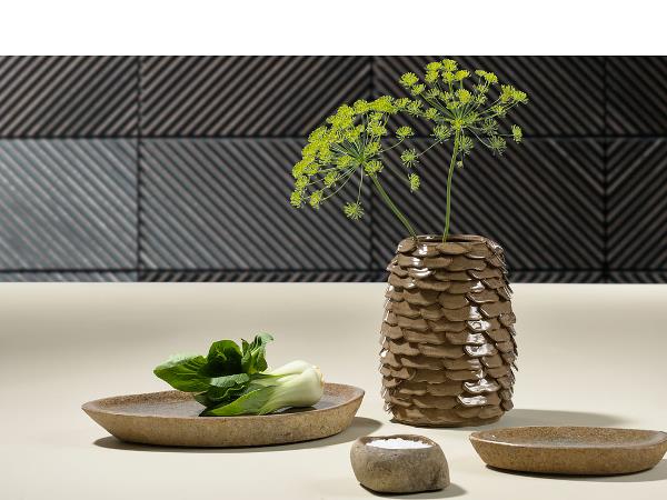 Villa Collection Schale / Bark Platte Dia 40 x 6 cm aus Natur-Flussstein