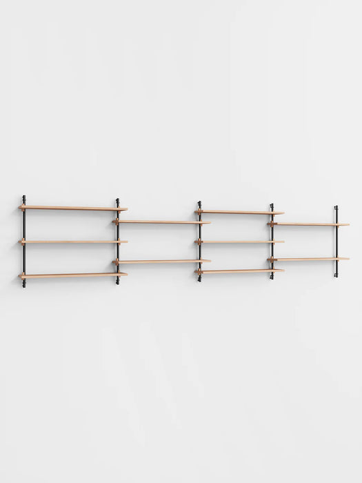 Moebe Wall Shelving ws.65.4 Oak/Black
