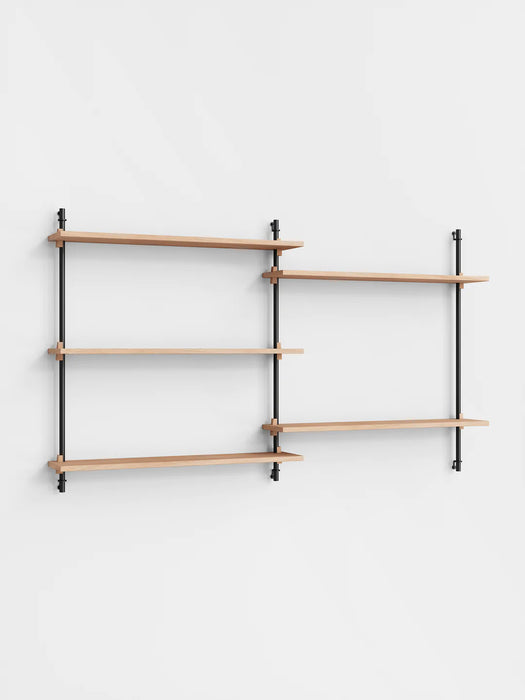 Moebe Wall Shelving ws.85.2 Oak/Black