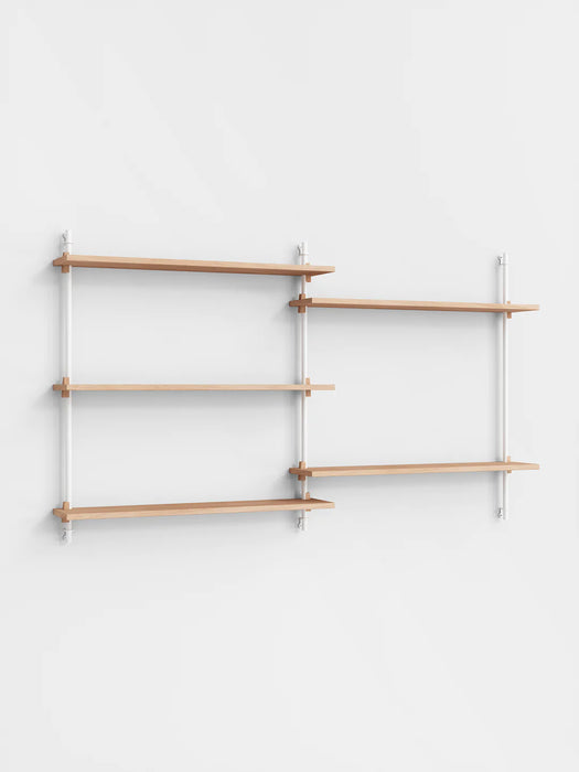 Moebe Wall Shelving ws.85.2 Oak/White